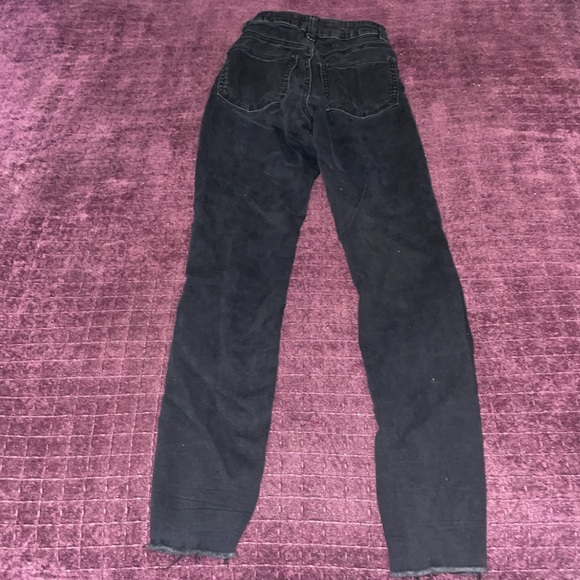 CALI High Rise Cuffed Skinny black distressed jeans size 0 - Picture 8 of 9